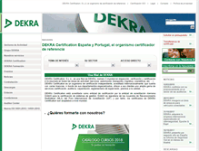 Tablet Screenshot of dekra-certification.es